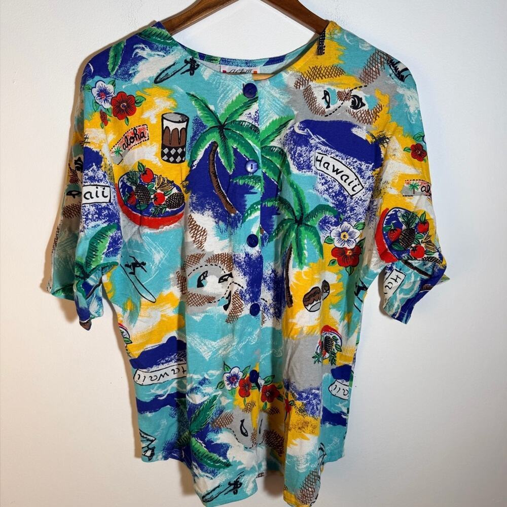 Colorful Hawaiian Print Shirt